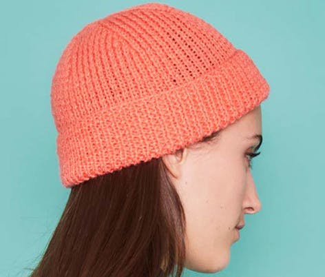ribbed hat knitting pattern for beginners