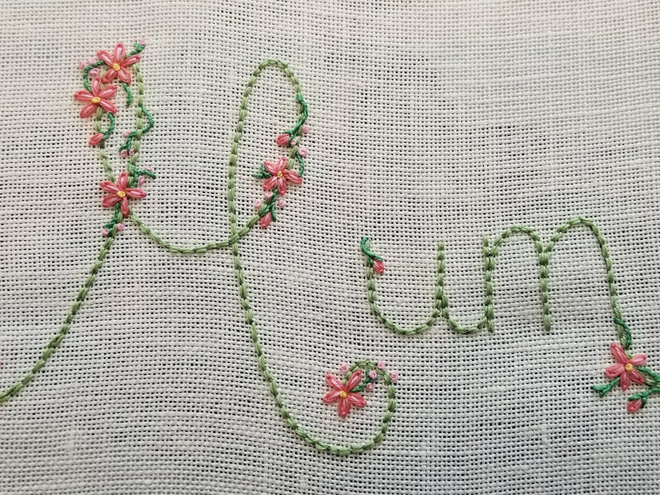 Celebrate Mother's Day with Embroidery - a step by step tutorial by Sophie Long