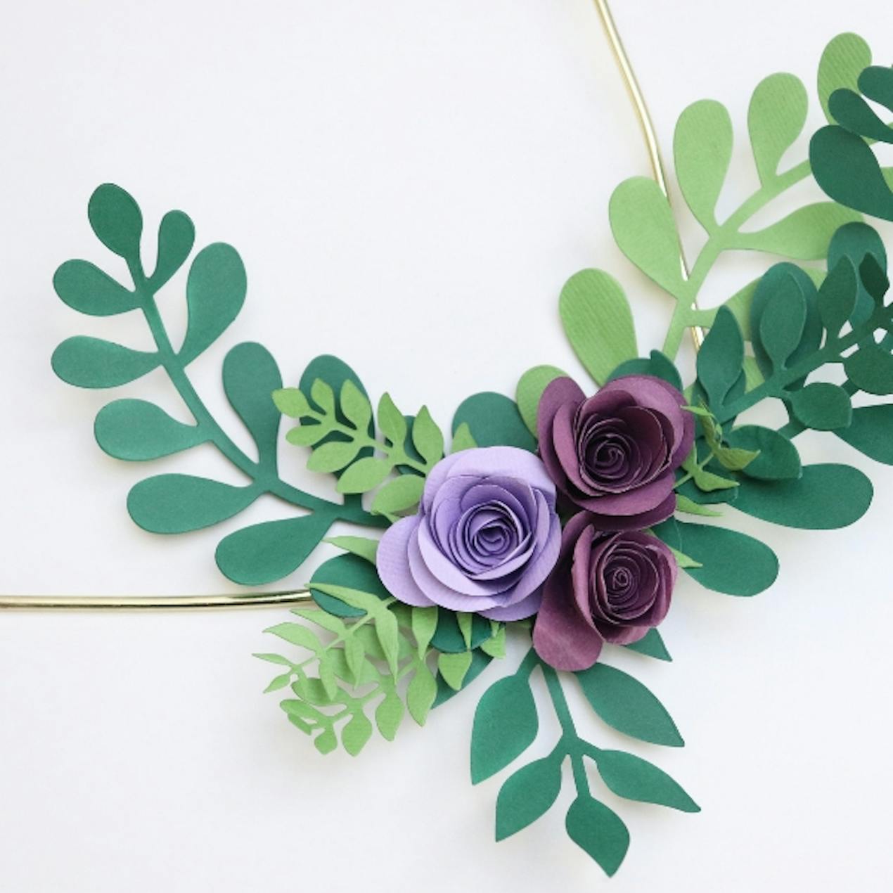 flower and leaf design using die cut machine