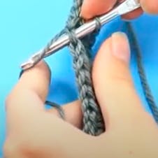 Slip stitch - step 2 - yarn over and pull through