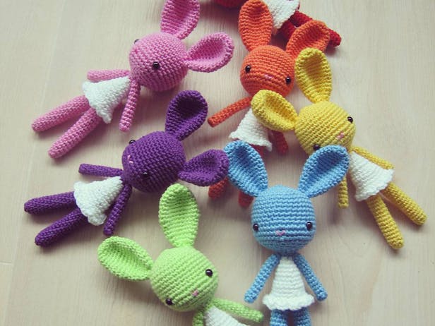 Little Bear Crochet's Rainbow Bunnies