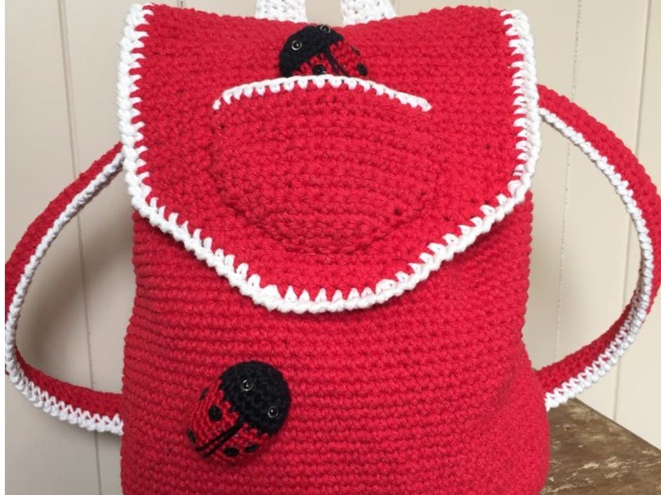 Crochet the cutest ladybug backpack