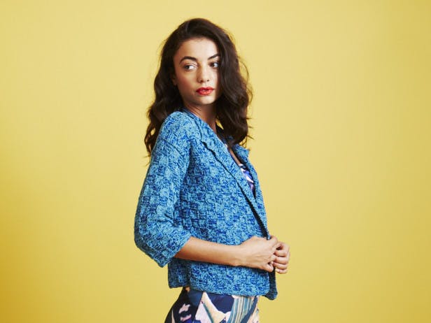 Breezy Basketweave Jacket - Free Knitting Pattern For Women in Paintbox Yarns Metallic DK