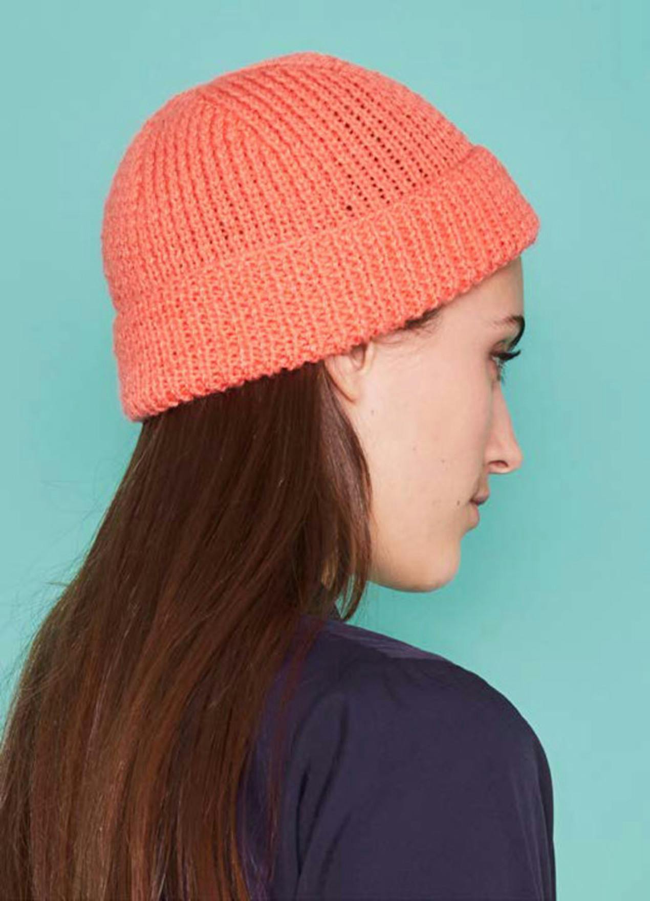 ribbed hat knitting pattern for beginners