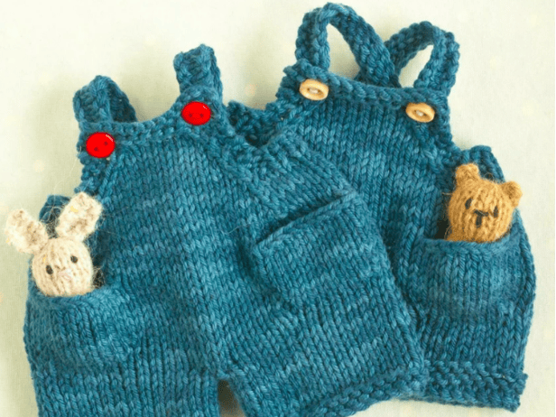 Toy dungarees and pinafore