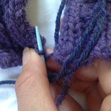 how to work mattress stitch with Amy Kaspar