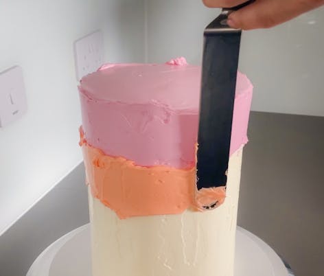Rainbow Icing Layer Cake