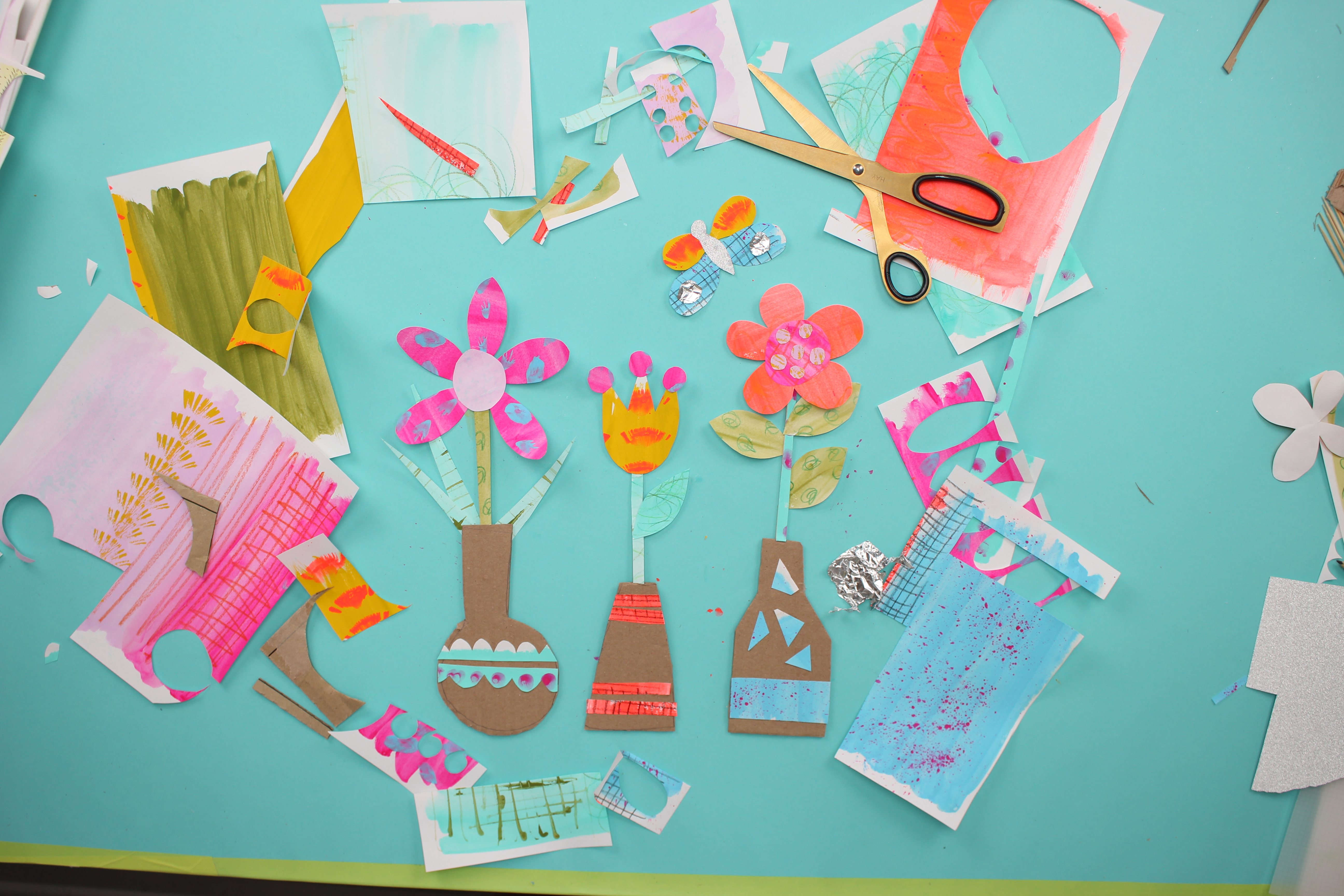 Easy paper flowers tutorial for kids