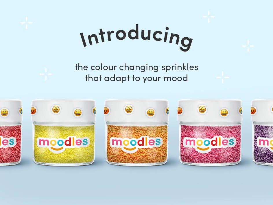 Introducing Moodles: the colour changing sprinkles that adapt to your mood 