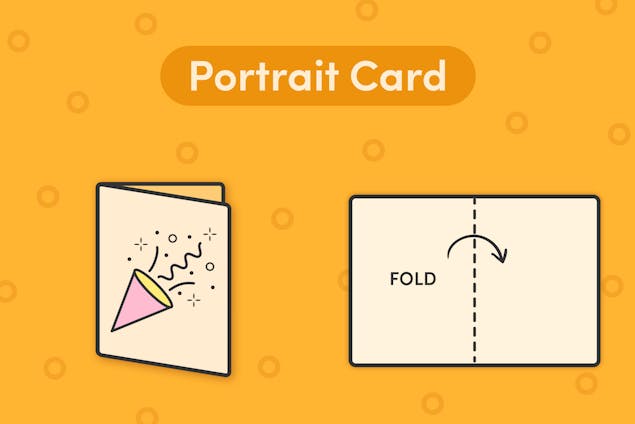 How to fold a portrait card