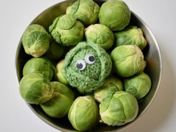 Amanda Berry’s knitted brussels sprout
