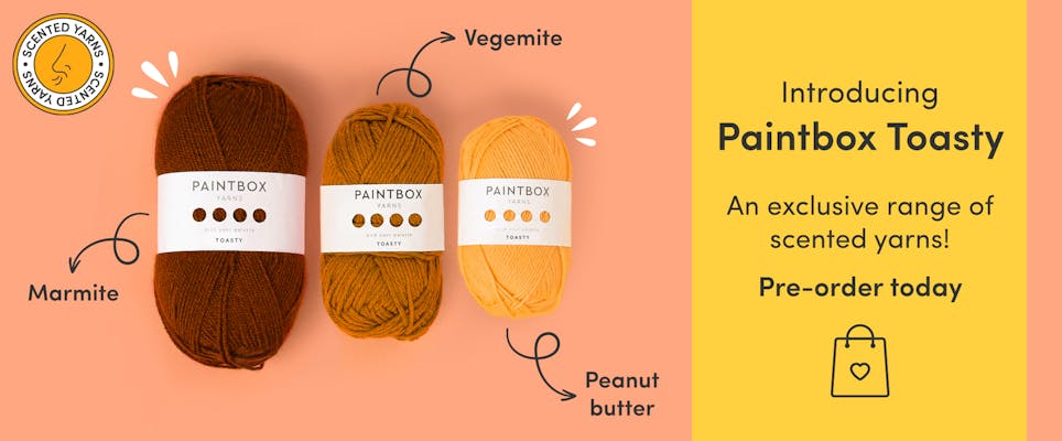 Introducing Paintbox Toasty: Scent-sational Peanut Butter, Marmite & Vegemite yarns
