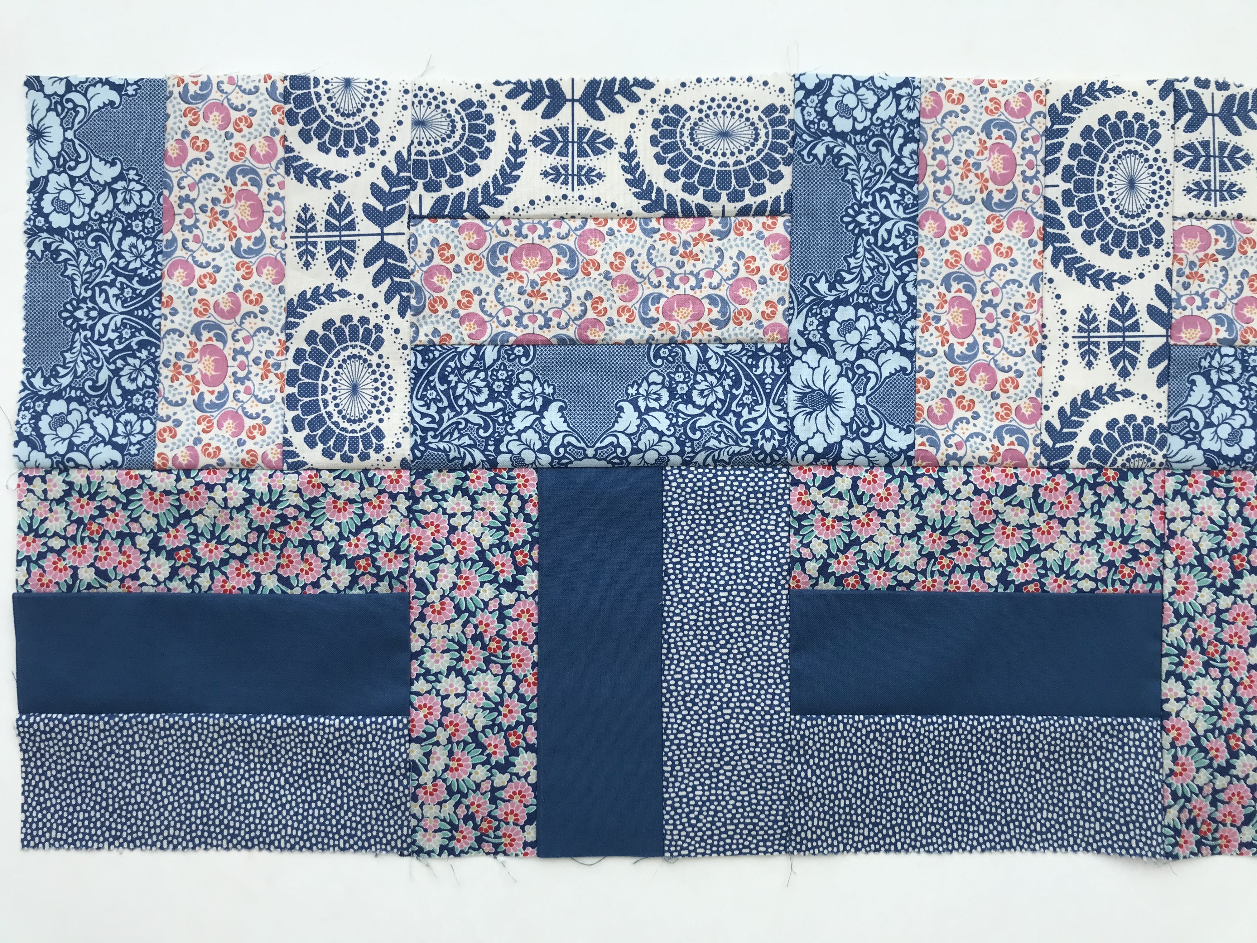 rows sewn into pairs