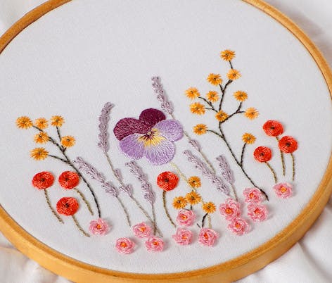 MY CRAFT WORKS: Floral Embroidery Heart finish - Part 2