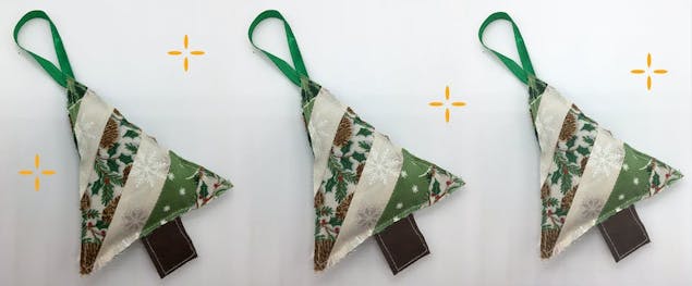 DIY Quilted Christmas tree ornaments