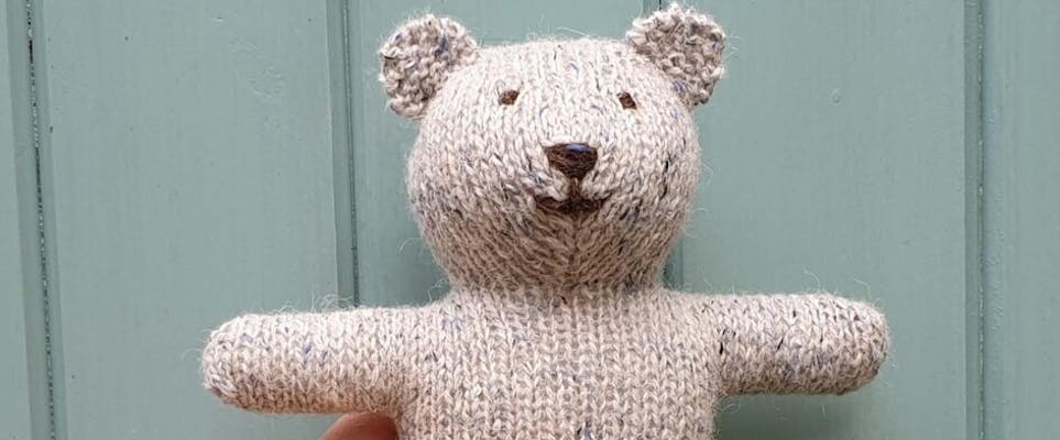 Knit teddy bear