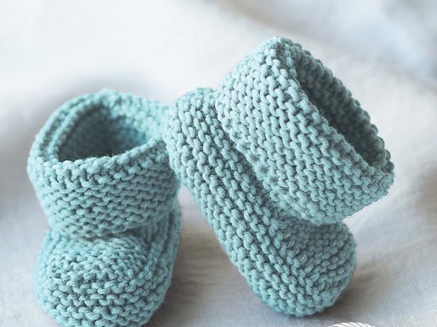Knitted Baby Booties in Novita Baby Wool