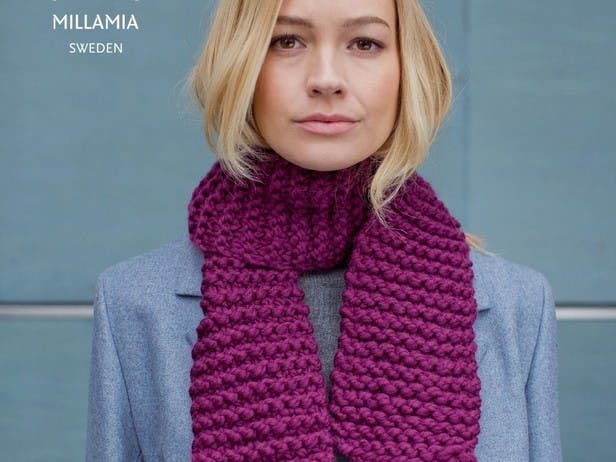 Lia Scarf - Beginners Knitting Pattern in MillaMia Naturally Soft Super Chunky
