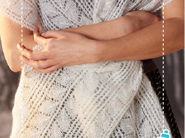Claire Shawl in Willow and Lark Plume
