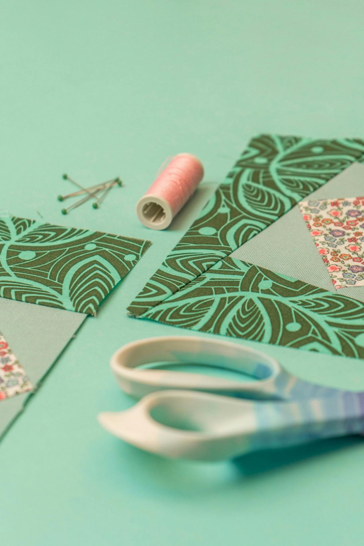 quilting pre cuts and scissors