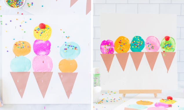 painted ice creams for kids craft