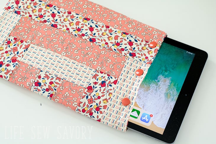 quilted floral tablet case