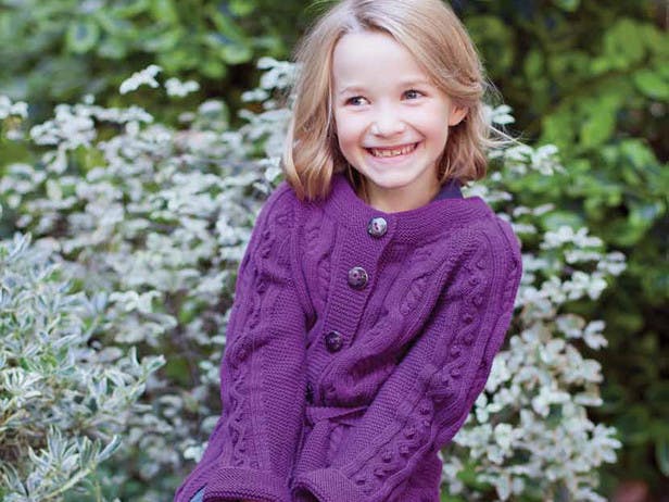 Livia Child's Cardigan in MillaMia Naturally Soft Merino