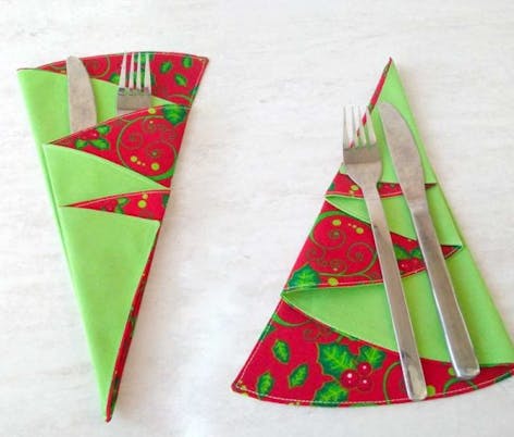 Christmas tree shaped napkins
