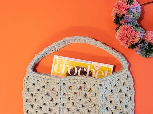 How to crochet an easy market tote bag