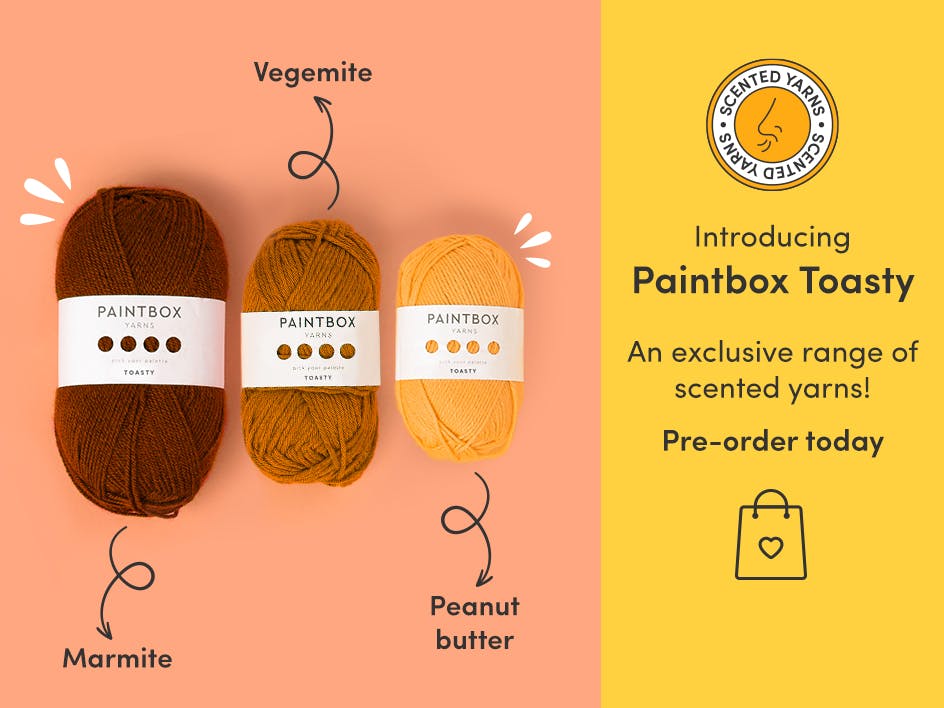 Introducing Paintbox Toasty: Scent-sational Peanut Butter, Marmite & Vegemite yarns