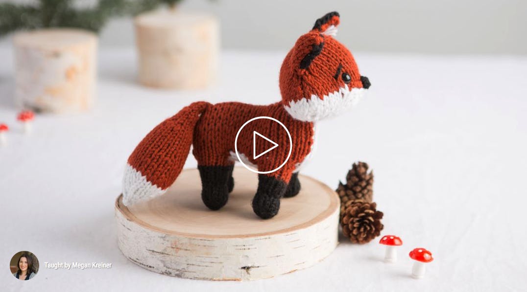 How to knit a fox tutorial