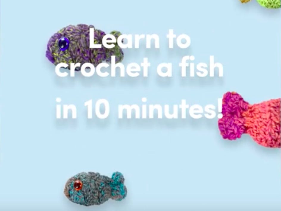 How to crochet a fish in under 10 minutes!