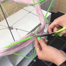 wrap yarn to your swift and cut ties
