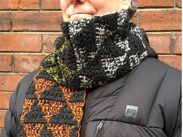 Crochet Scarf Pattern for Men: Manly-Man Scarf