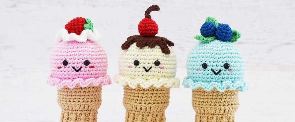 crochet amigurumi ice cream