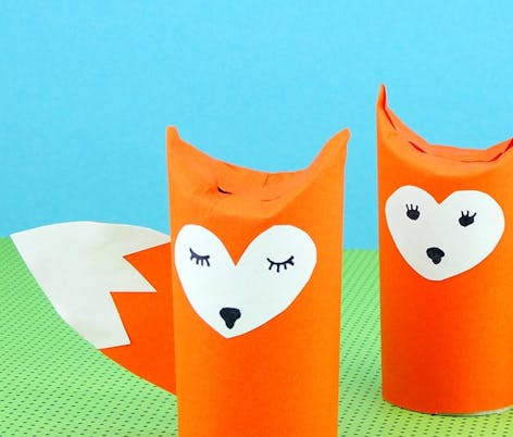 DIY Fox paper roll craft
