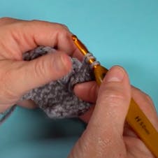 Bobble stitch step 2 - double crochet 