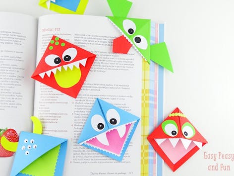monster bookmarks for kids