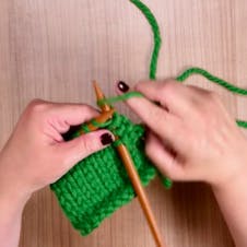 how to stocking stitch: cast on your stitches and knit a row