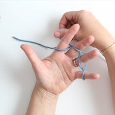 wrap yarn around your fingers working backwards