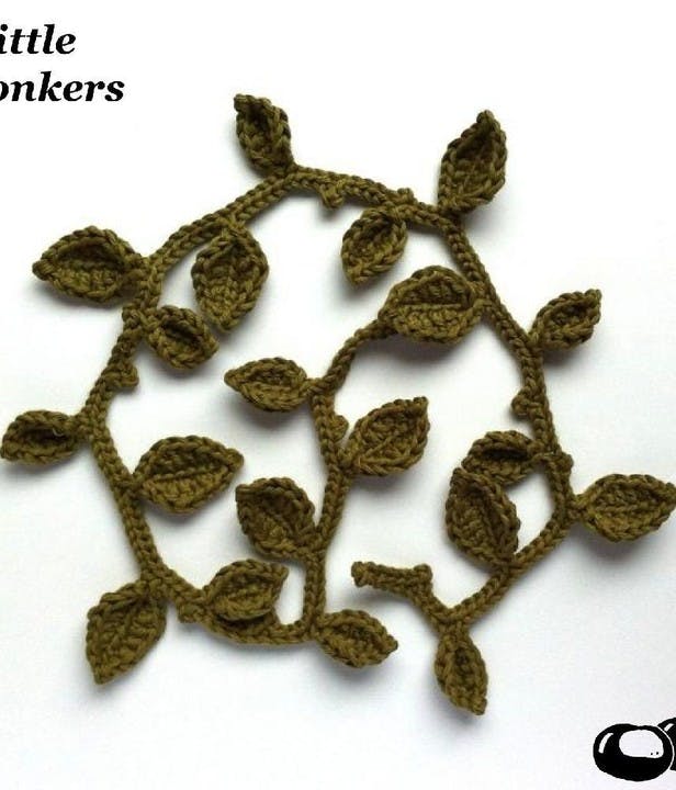 crochet leaf garland