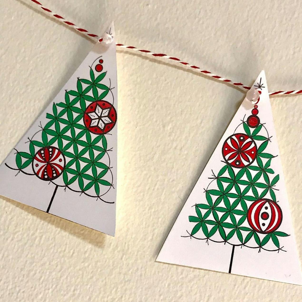 Christmas paper bunting 