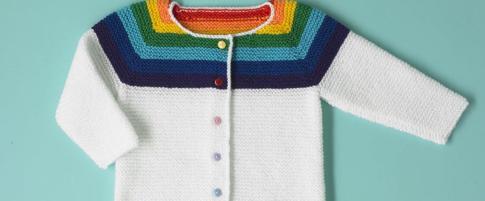 Buttons Paintbox Rainbow Cardigan