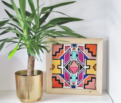 Geometric punch needle tutorial