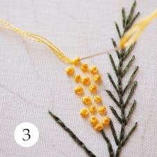 Mimosa pattern step 3
