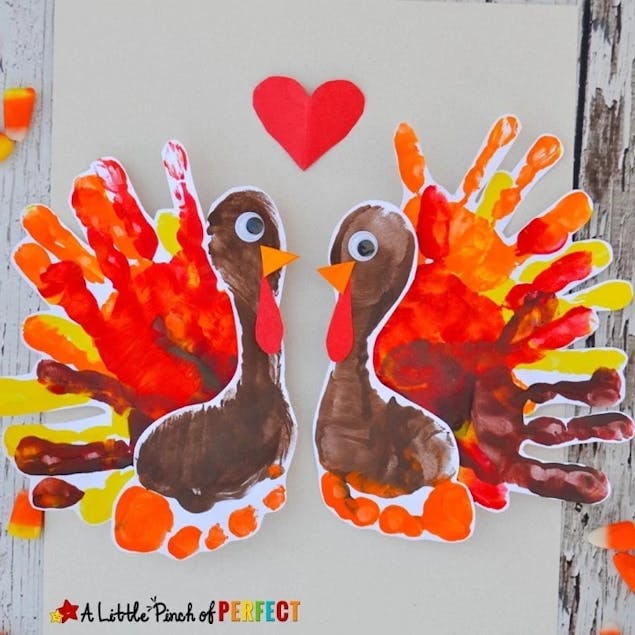 Turkey handprint and footprint craft