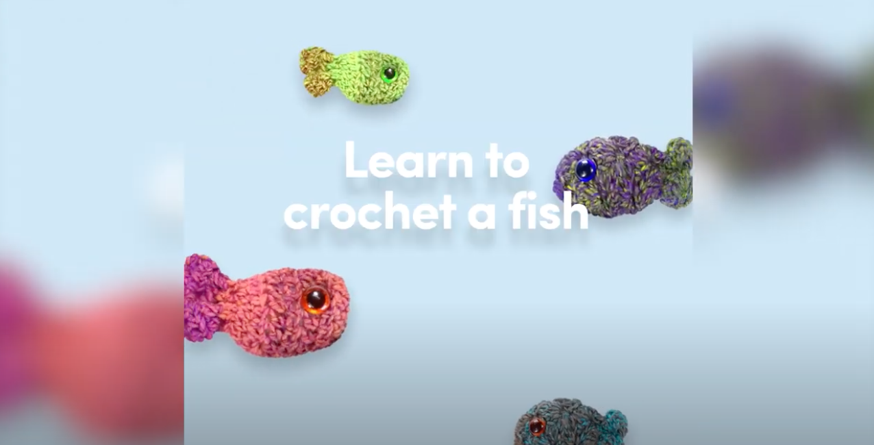 How to crochet a fish in under 10 minutes