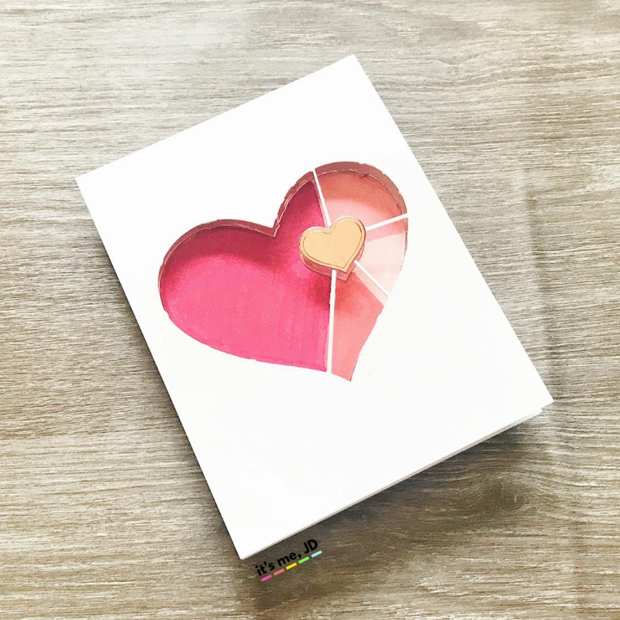 Heart Pie Chart Anniversary Card