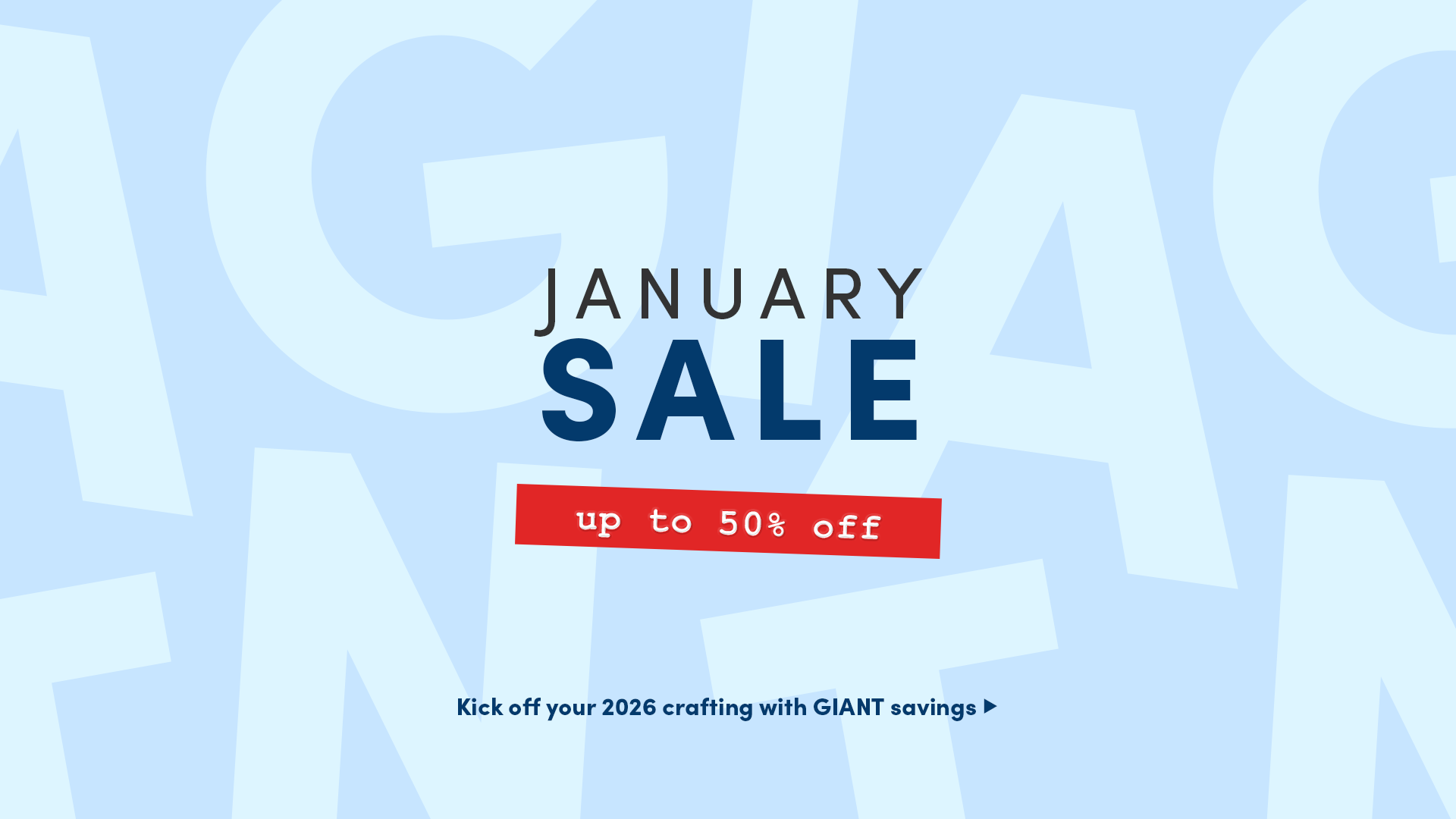 Shop the Giant January Sale — Save Up to 50%!