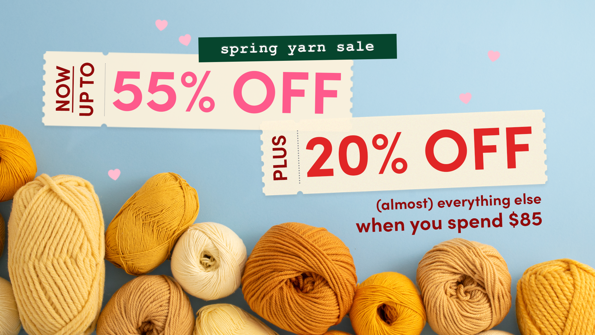 Extra 10% off Spring Yarn Sale!